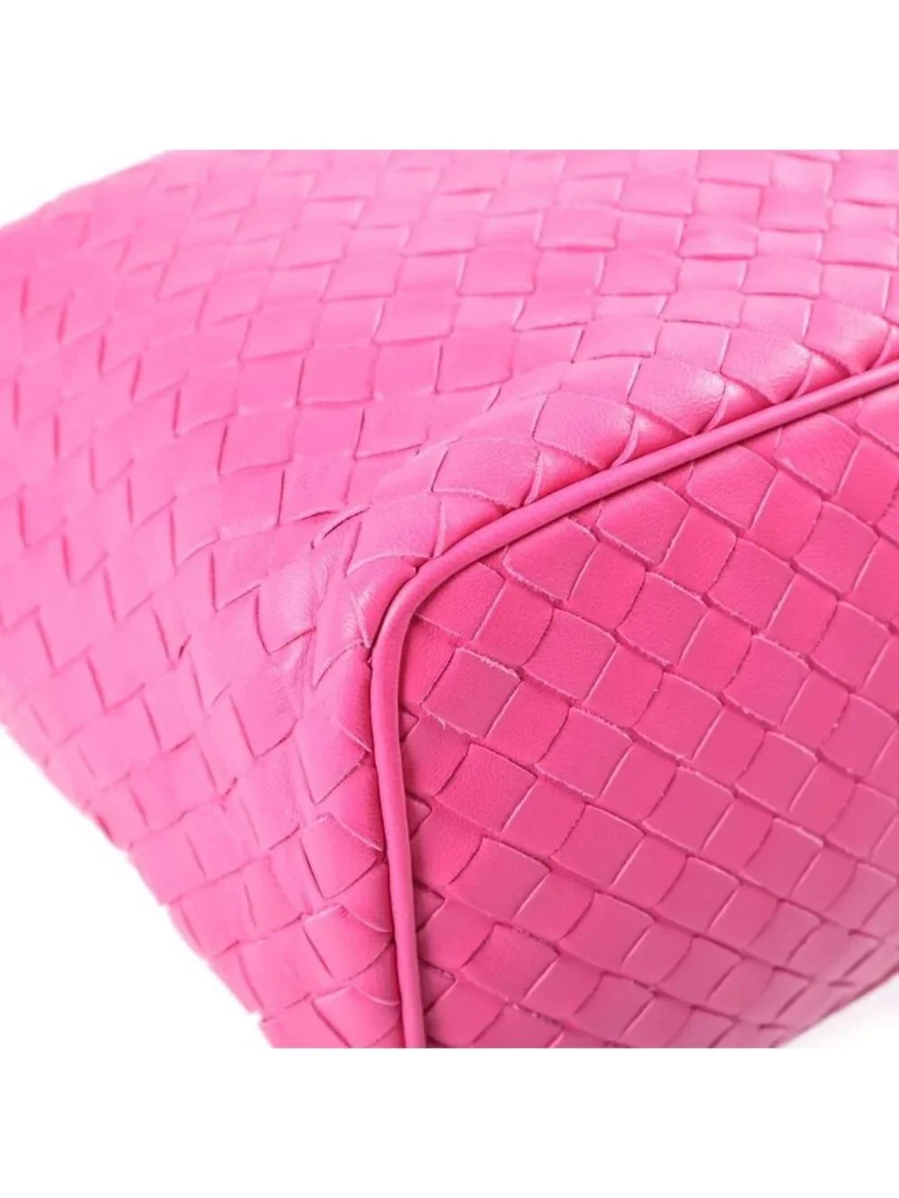 Bottega Veneta Intrecciato Zip Hobo Handbag Pink Leather